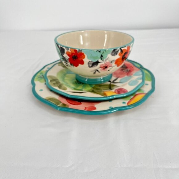 The‎ Pioneer Woman Vintage Bloom 3-Piece Stoneware Dinnerware Set - Picture 1 of 9